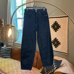 Toteme Barrel Leg Denim Raw Blue